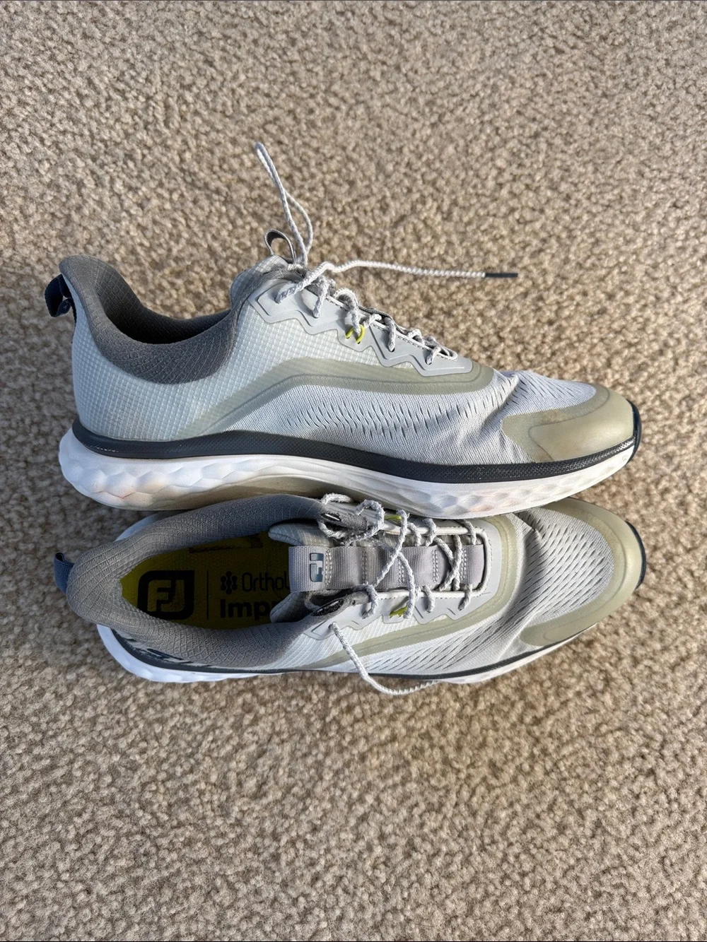 FootJoy Golf Sneakers in Light Gray and Olive Drab